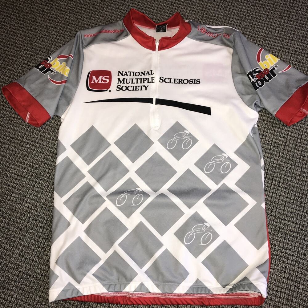 National‎ Multiple Sclerosis Society 2004 Bike Jersey Adult Large EUC
